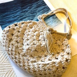 Crochet bag handmade vintage